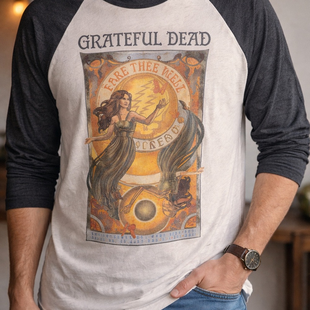 Grateful Dead “Fare Thee Well” Raglan Graphic Tee - Picture 7 of 7